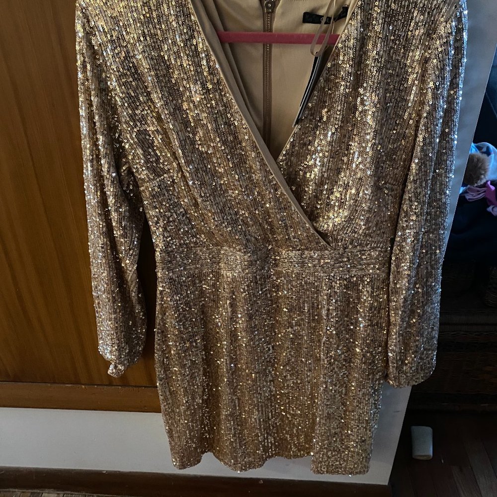Women's sparkle gold dress